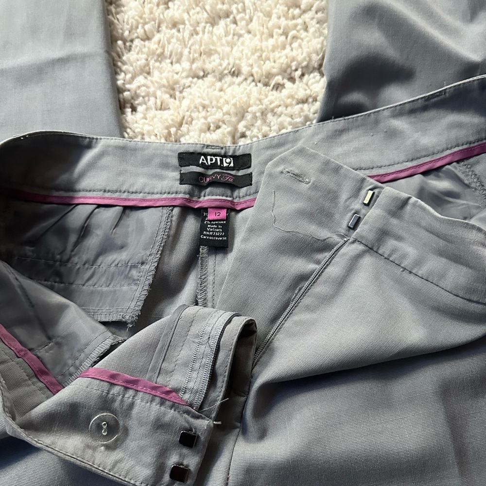 Apt 9 Curvy Fitlight grey business casual work professional slacks dress… - Picture 4 of 5